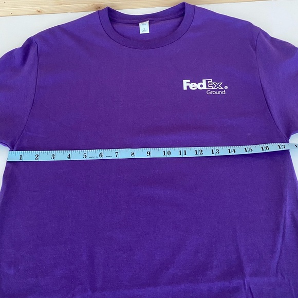 NEW Fruit of the Loom Small Purple Cotton FedEx Ground Logo T-Shirt Unisex Logo - Picture 6 of 8